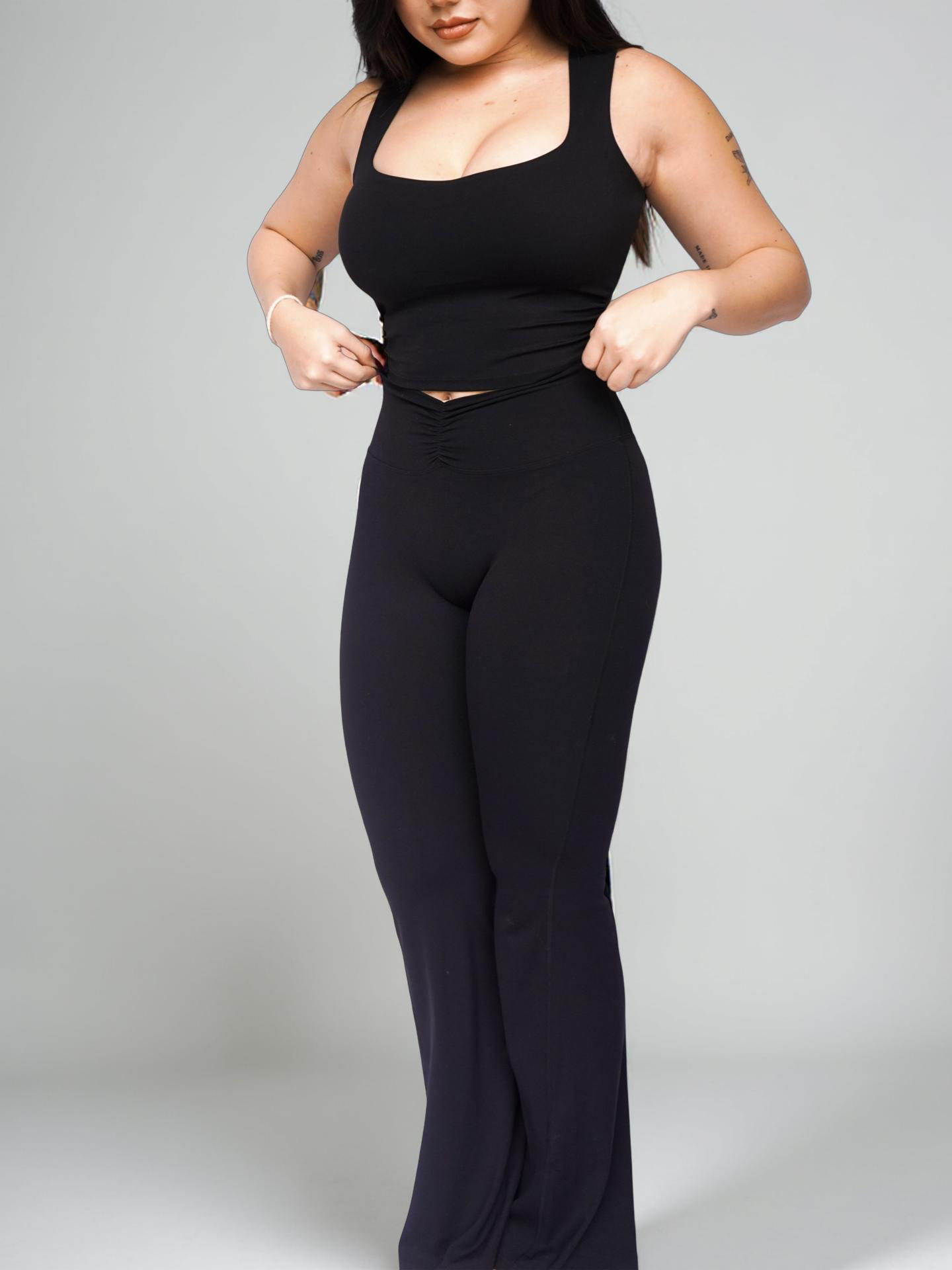 Flared pants (thick fabric)
